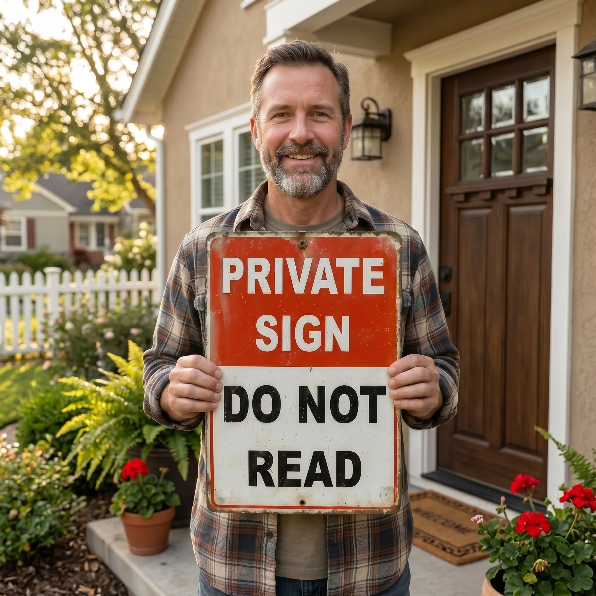 🔥Private Sign – “Do Not Read” Funny Metal Warning Sign 😂 - Image 4
