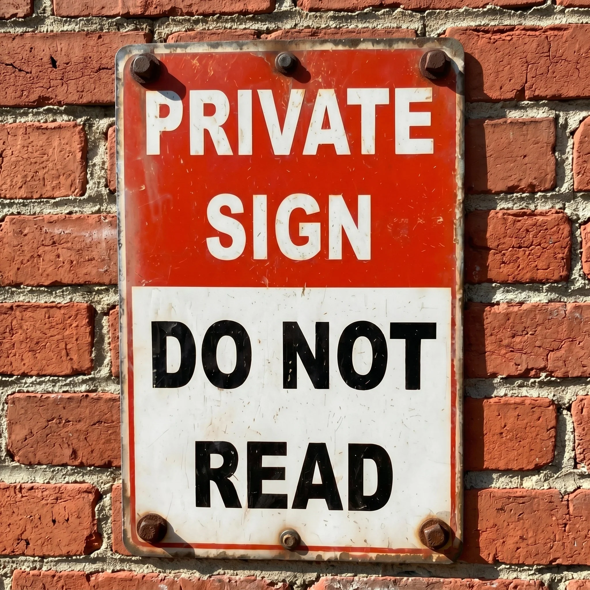 🔥Private Sign – “Do Not Read” Funny Metal Warning Sign 😂 - Image 5