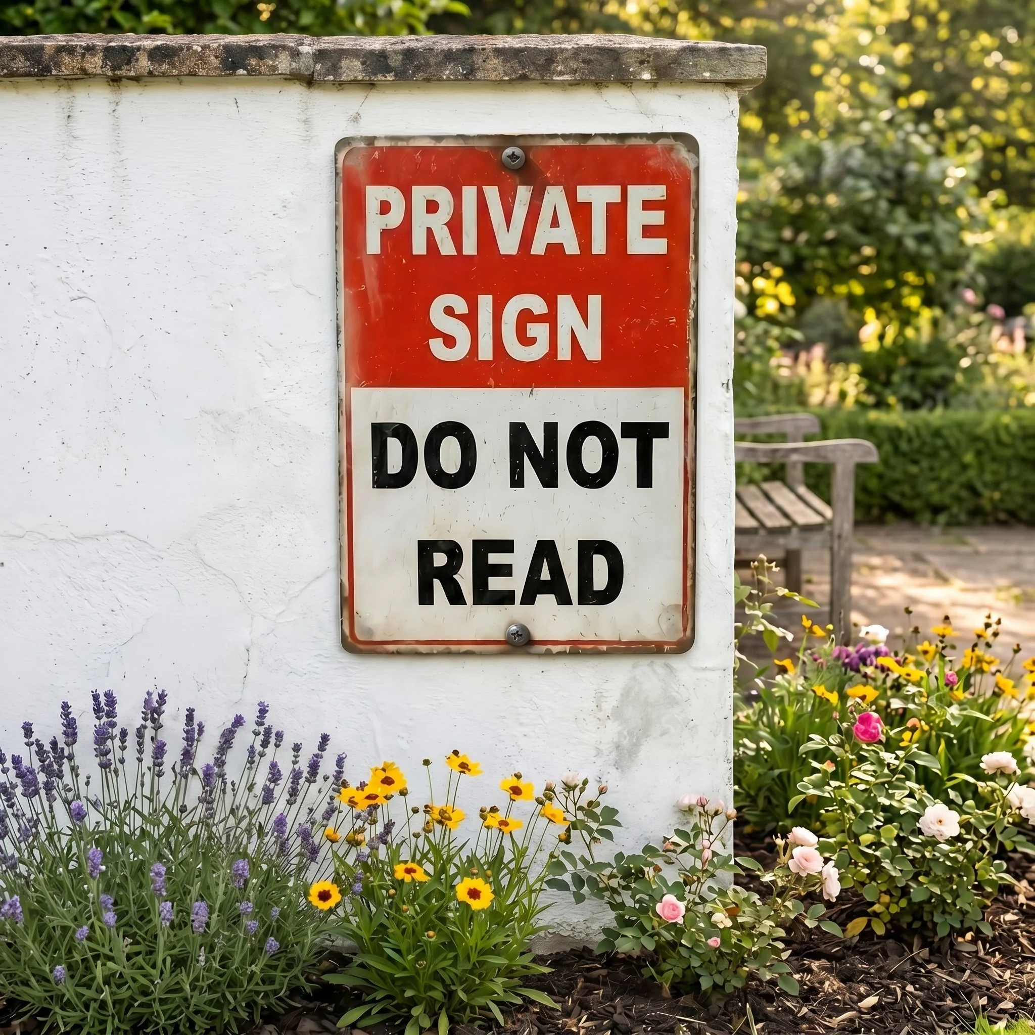 🔥Private Sign – “Do Not Read” Funny Metal Warning Sign 😂 - Image 6