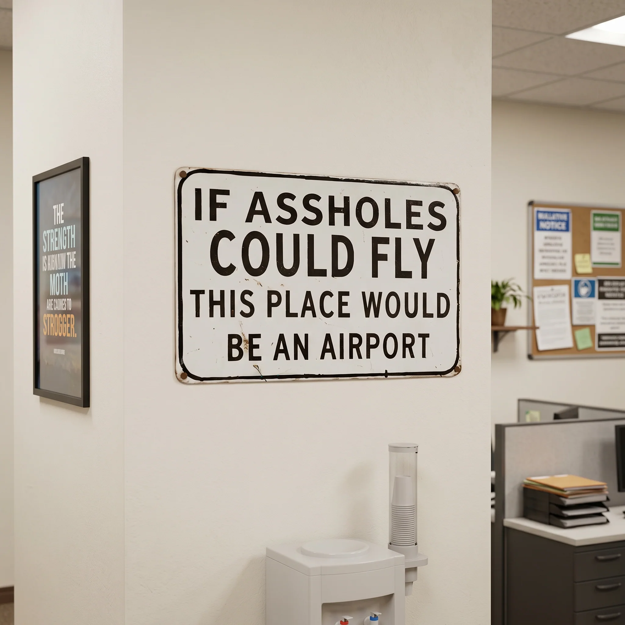 Funny "If Assholes Could Fly" Vintage Metal Sign – Hilarious Man Cave Wall Decor ✈️😂 - Image 2