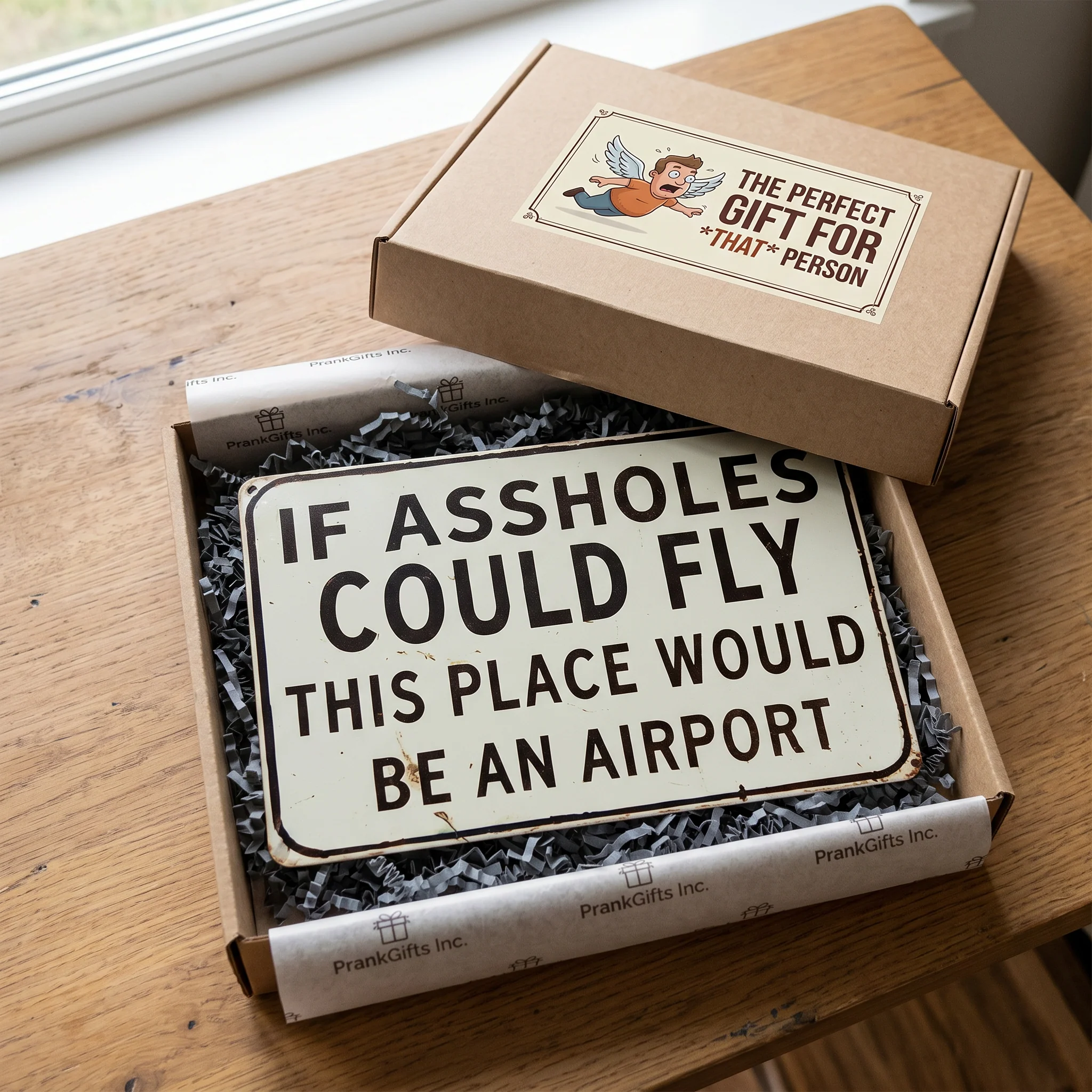 Funny "If Assholes Could Fly" Vintage Metal Sign – Hilarious Man Cave Wall Decor ✈️😂 - Image 7