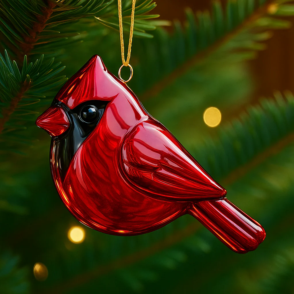Fused Glass Birds Ornament - Image 2