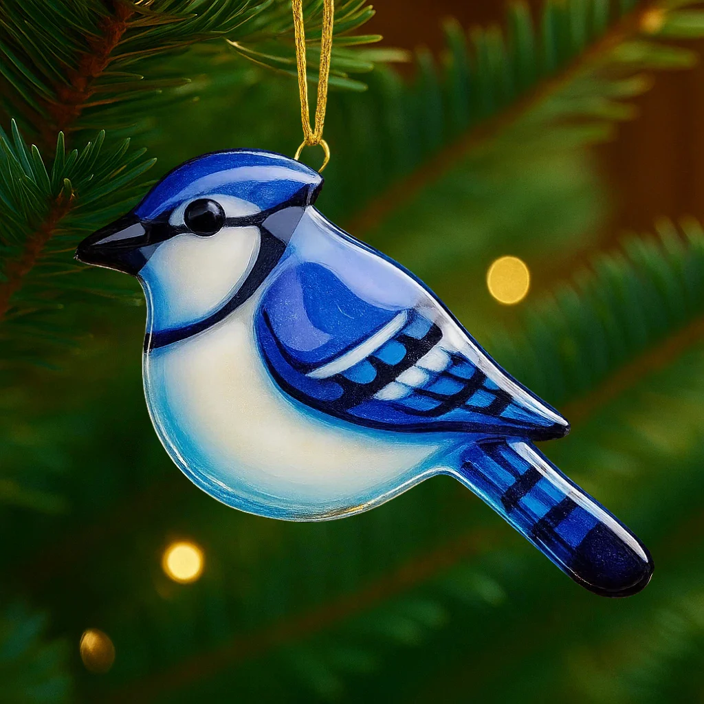 Fused Glass Birds Ornament - Image 5