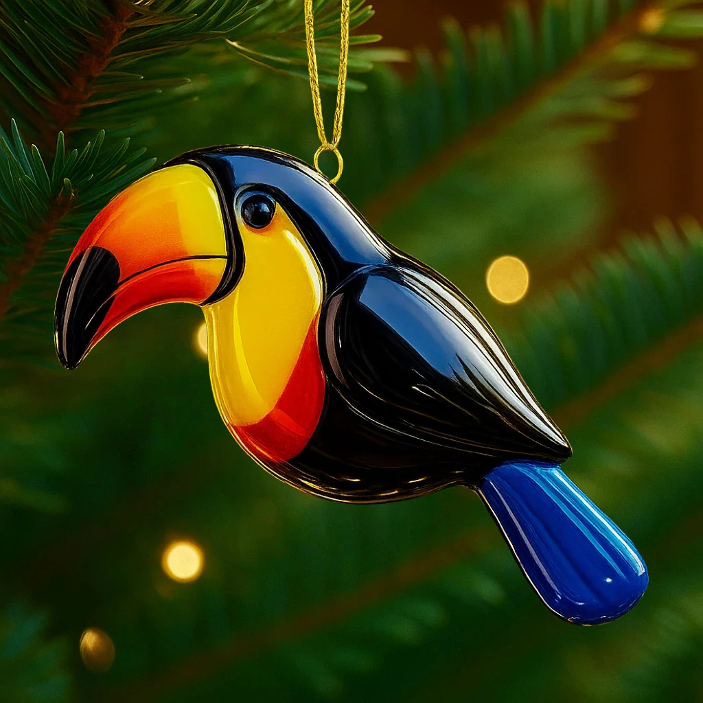 Fused Glass Birds Ornament - Image 6