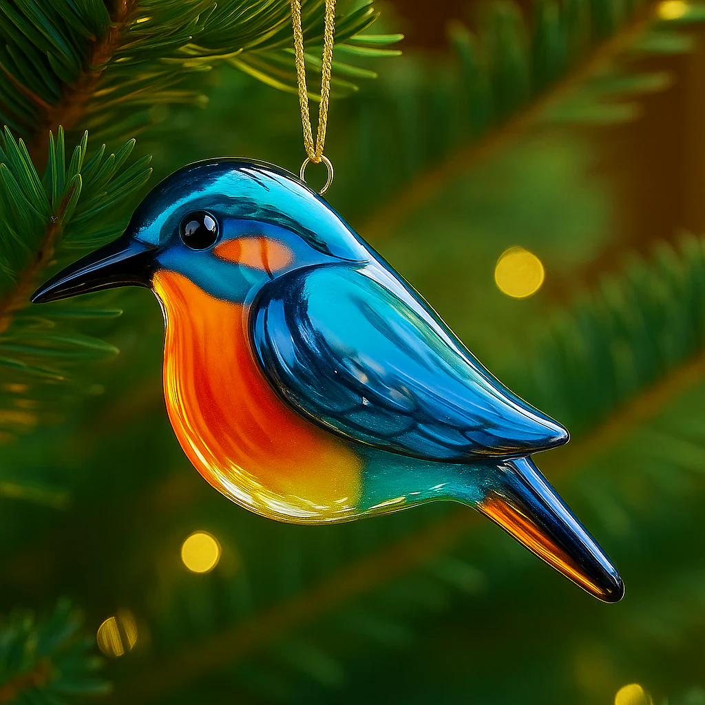 Fused Glass Birds Ornament - Image 7