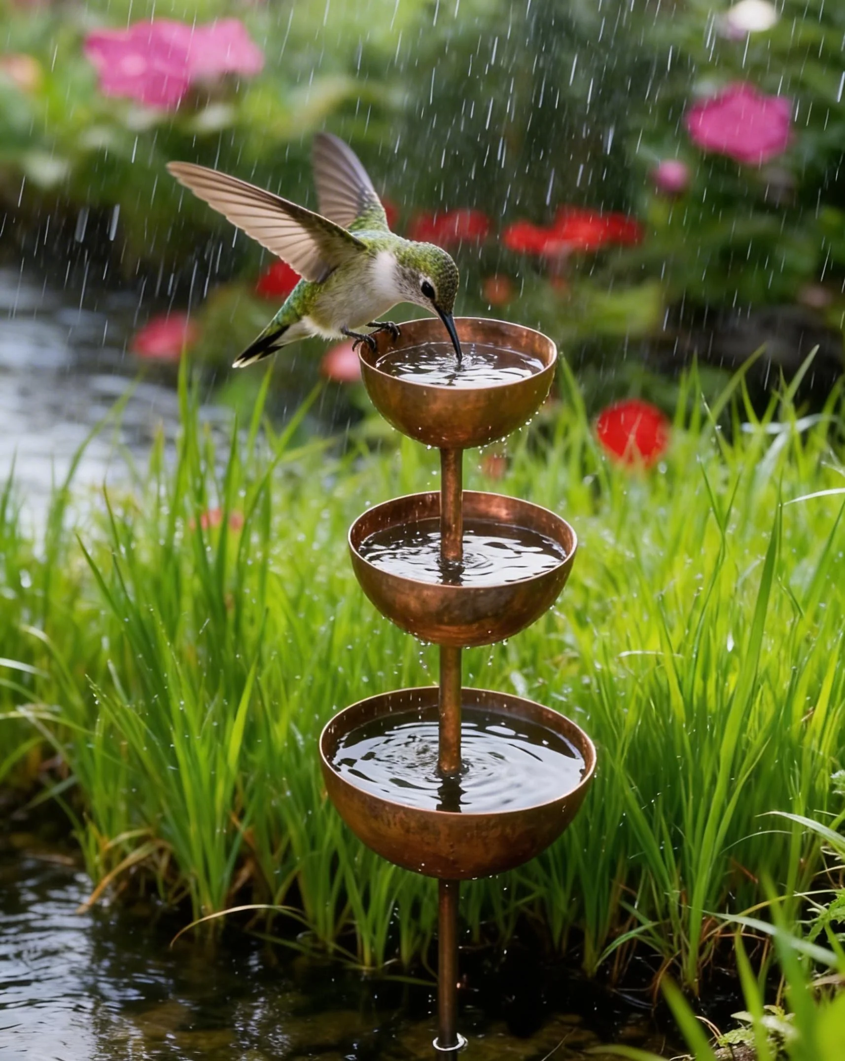 🌧️ Rain Catcher - Plant Support🐦 Metal Garden Ornament - Image 2