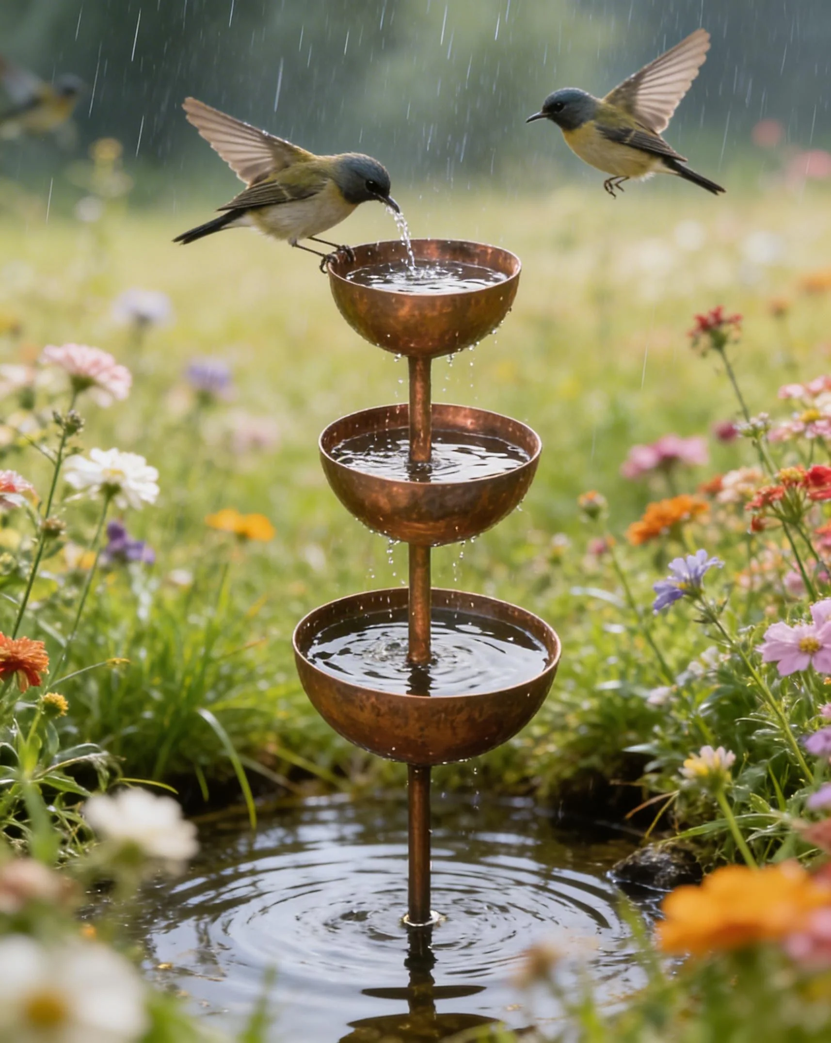 🌧️ Rain Catcher - Plant Support🐦 Metal Garden Ornament - Image 4