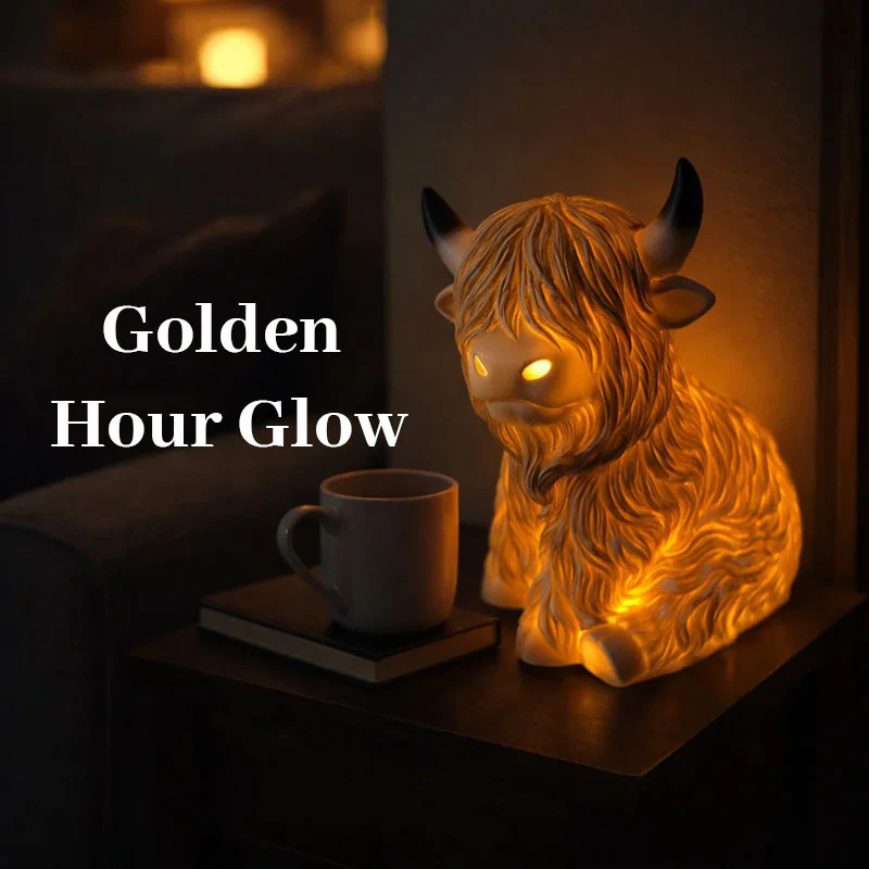 Glowing Highland Bull Lamp - Image 2