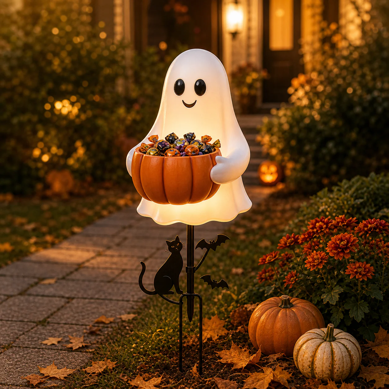👻👻 Halloween Ghost Candy Holder Garden Stake - Image 2