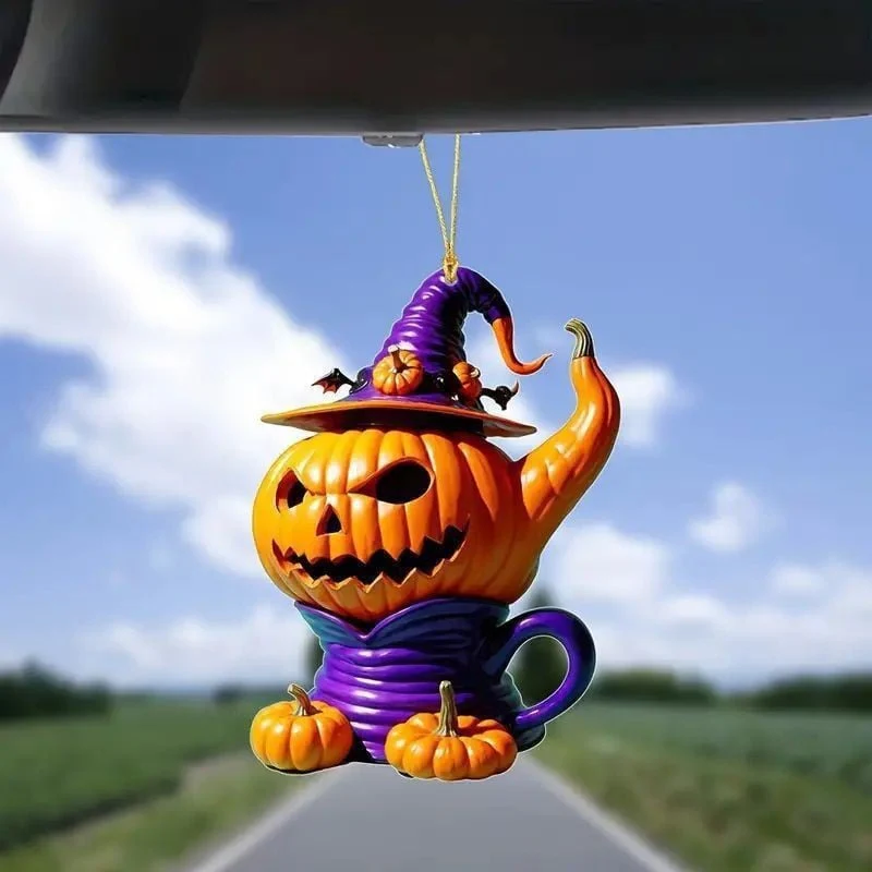 🎃 Halloween Pumpkin Teapot Ornament - Image 4