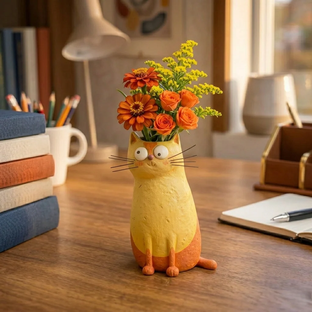😻LAST DAY49% OFF -🔥 Handcrafted Mini Quirky Cat Vase - Image 3