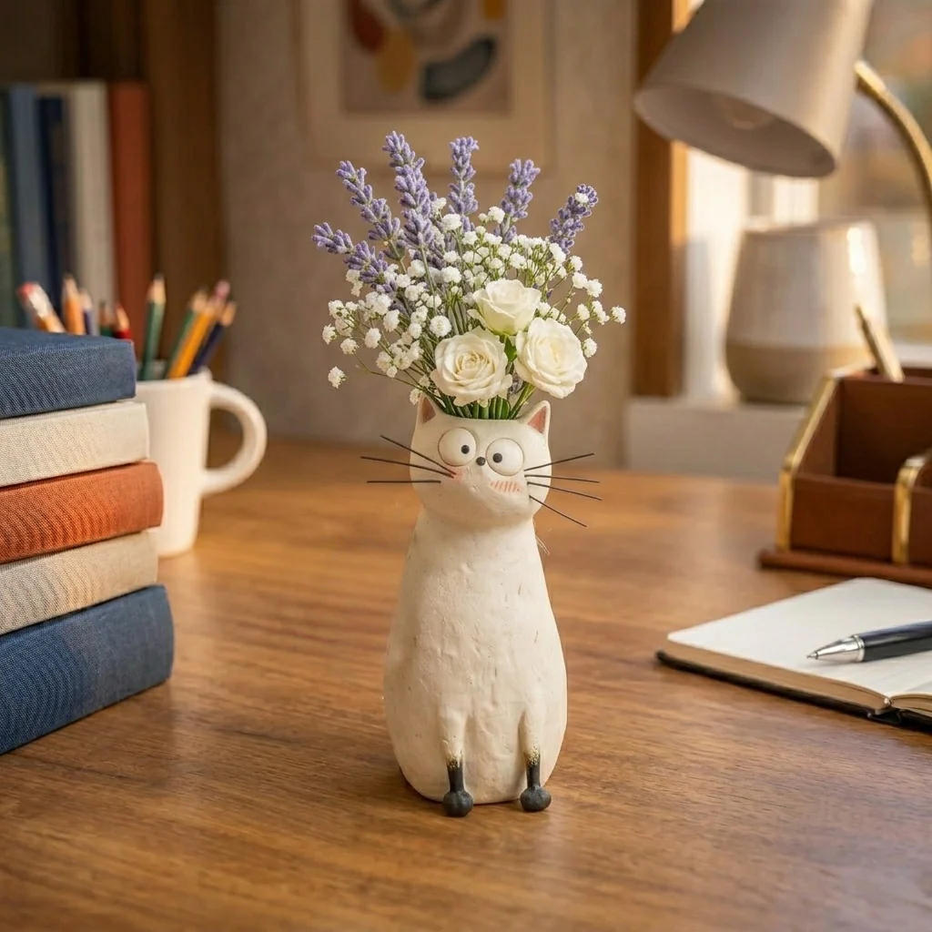 😻LAST DAY49% OFF -🔥 Handcrafted Mini Quirky Cat Vase - Image 4