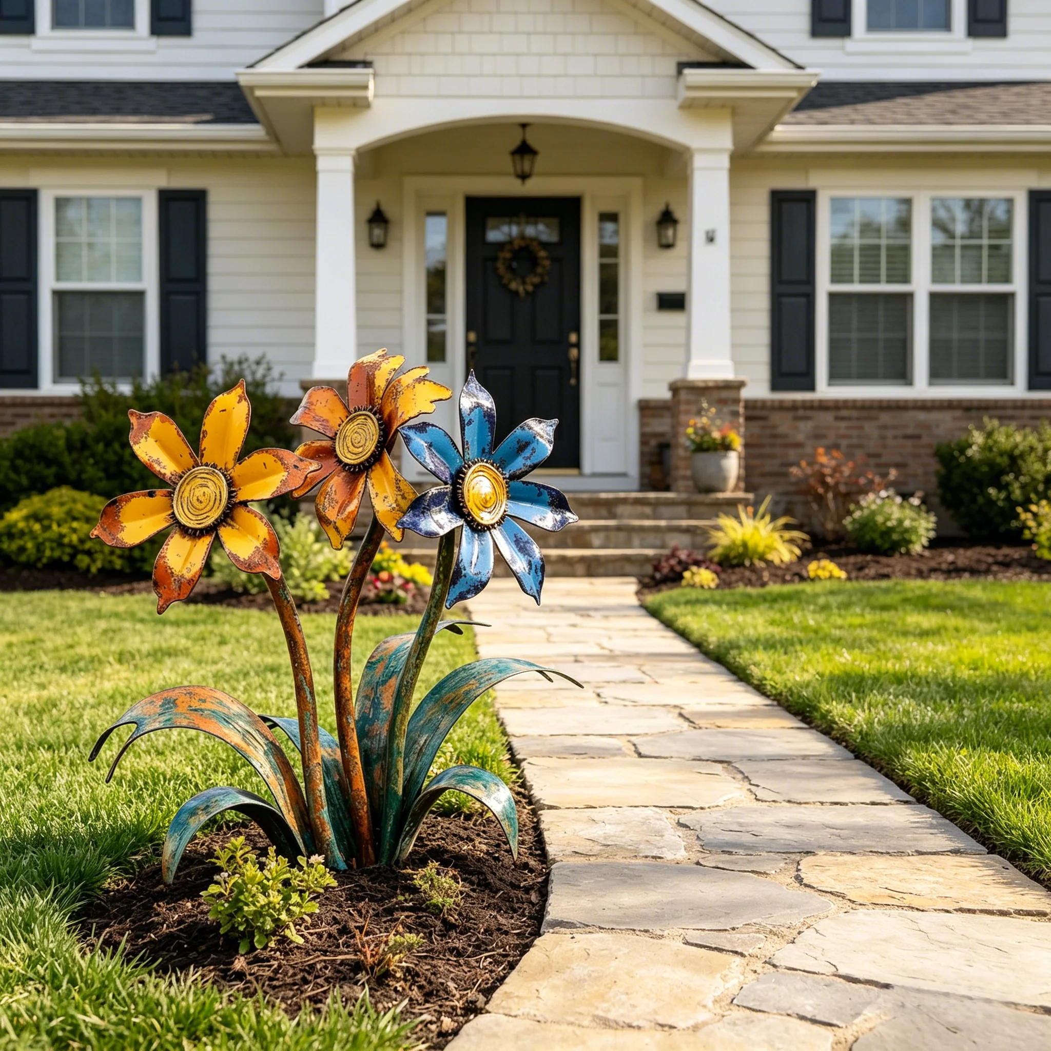 🌼2026 Mother's Day Gifts 50% Off--💖🎁Handcrafted Rustic Metal Flower Garden Stakes - Image 10