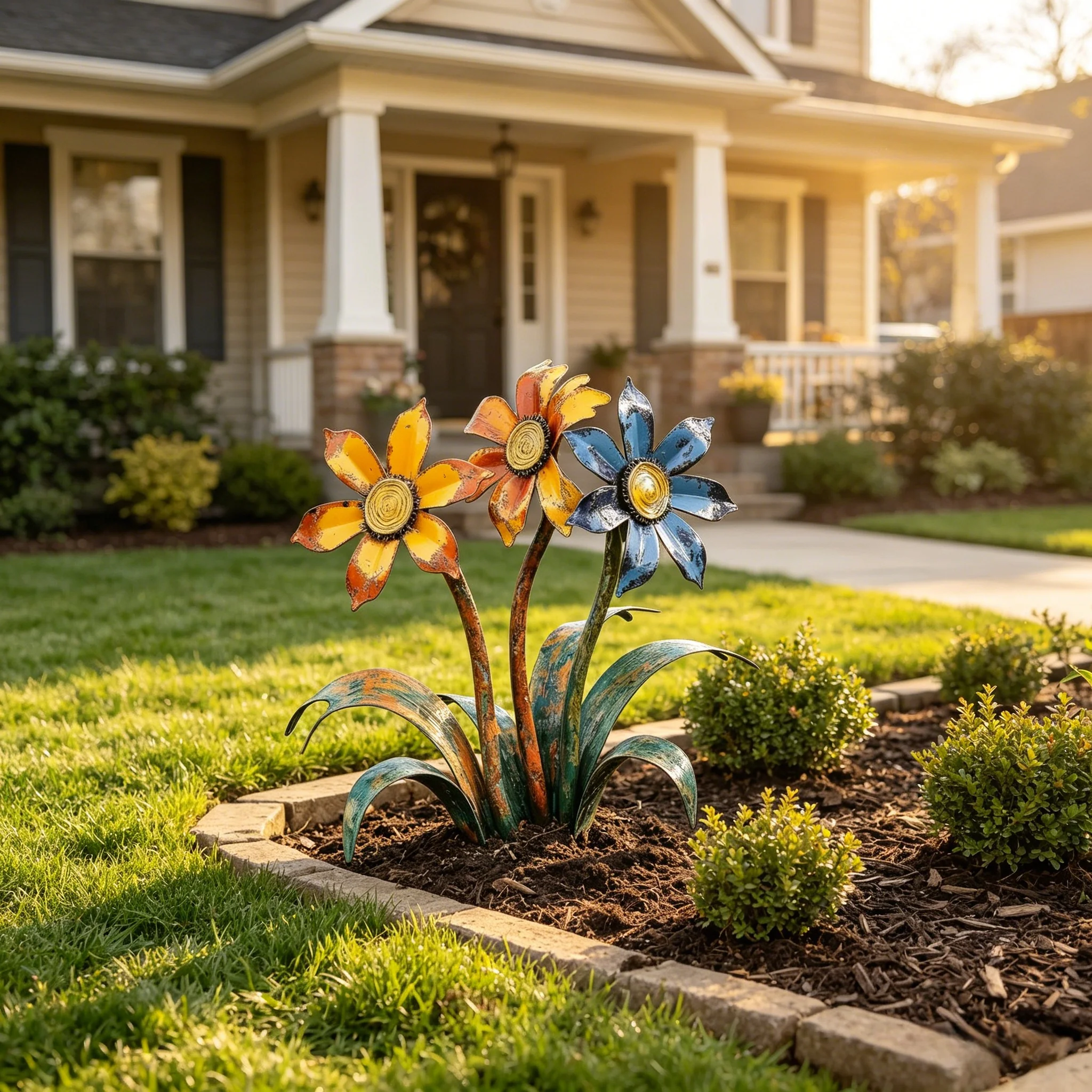 🌼2026 Mother's Day Gifts 50% Off--💖🎁Handcrafted Rustic Metal Flower Garden Stakes - Image 12
