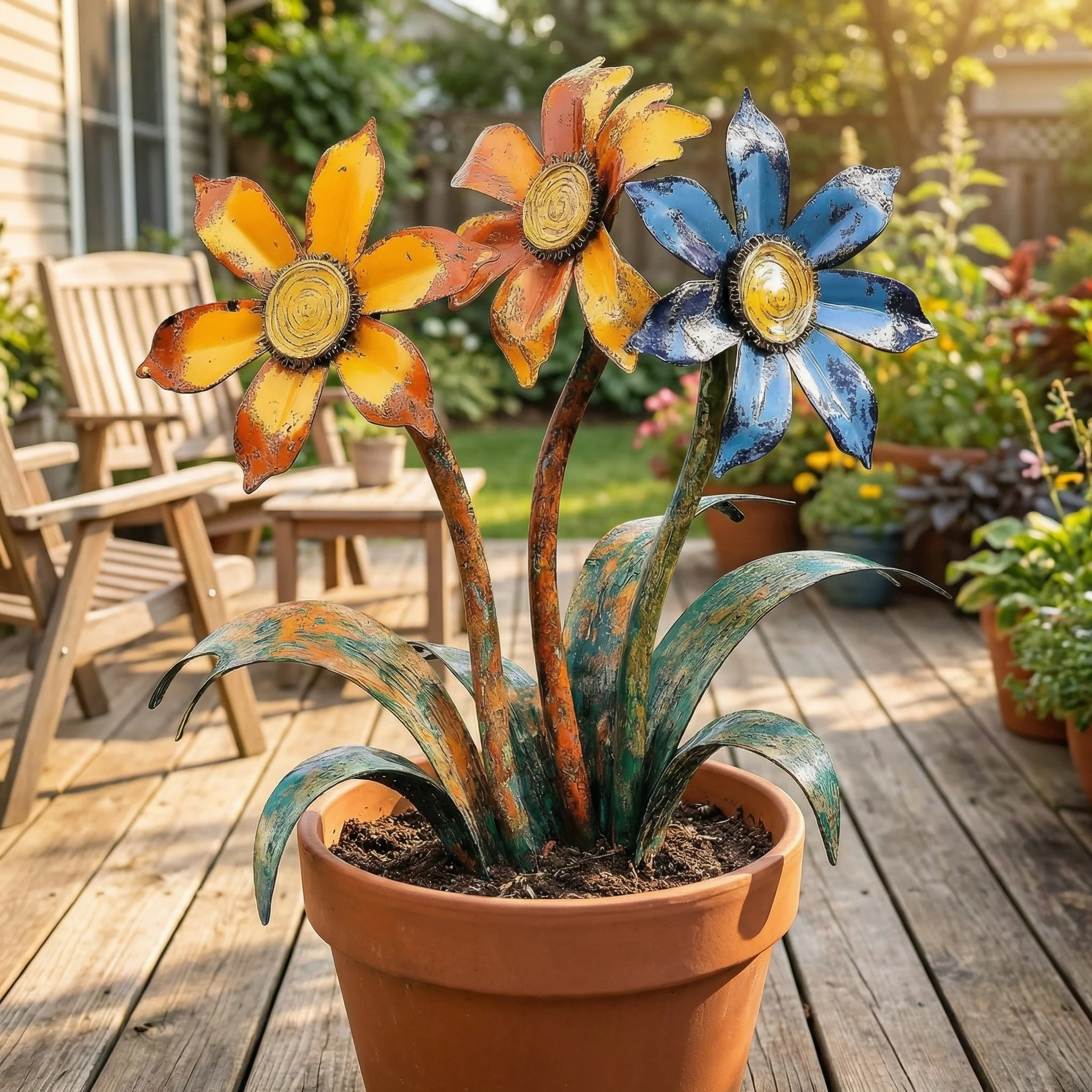🌼2026 Mother's Day Gifts 50% Off--💖🎁Handcrafted Rustic Metal Flower Garden Stakes - Image 15