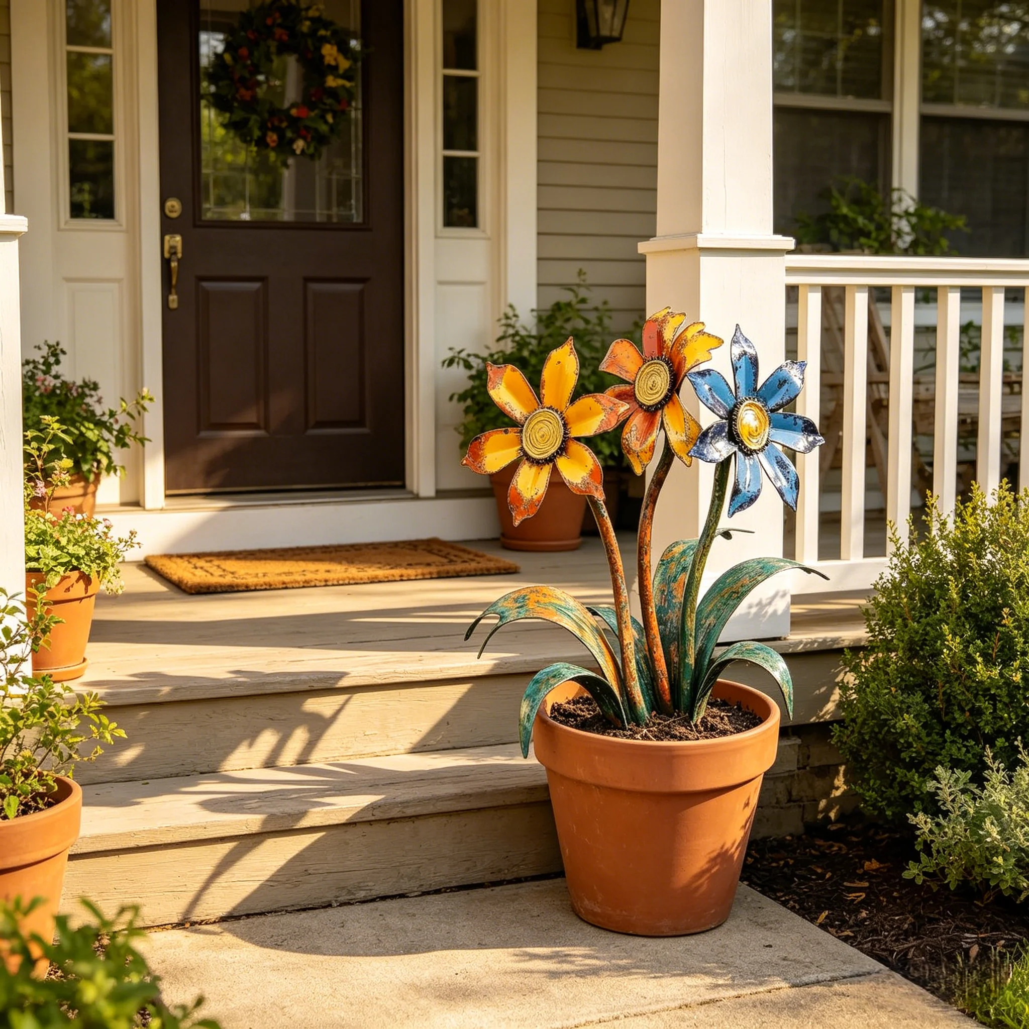 🌼2026 Mother's Day Gifts 50% Off--💖🎁Handcrafted Rustic Metal Flower Garden Stakes - Image 16