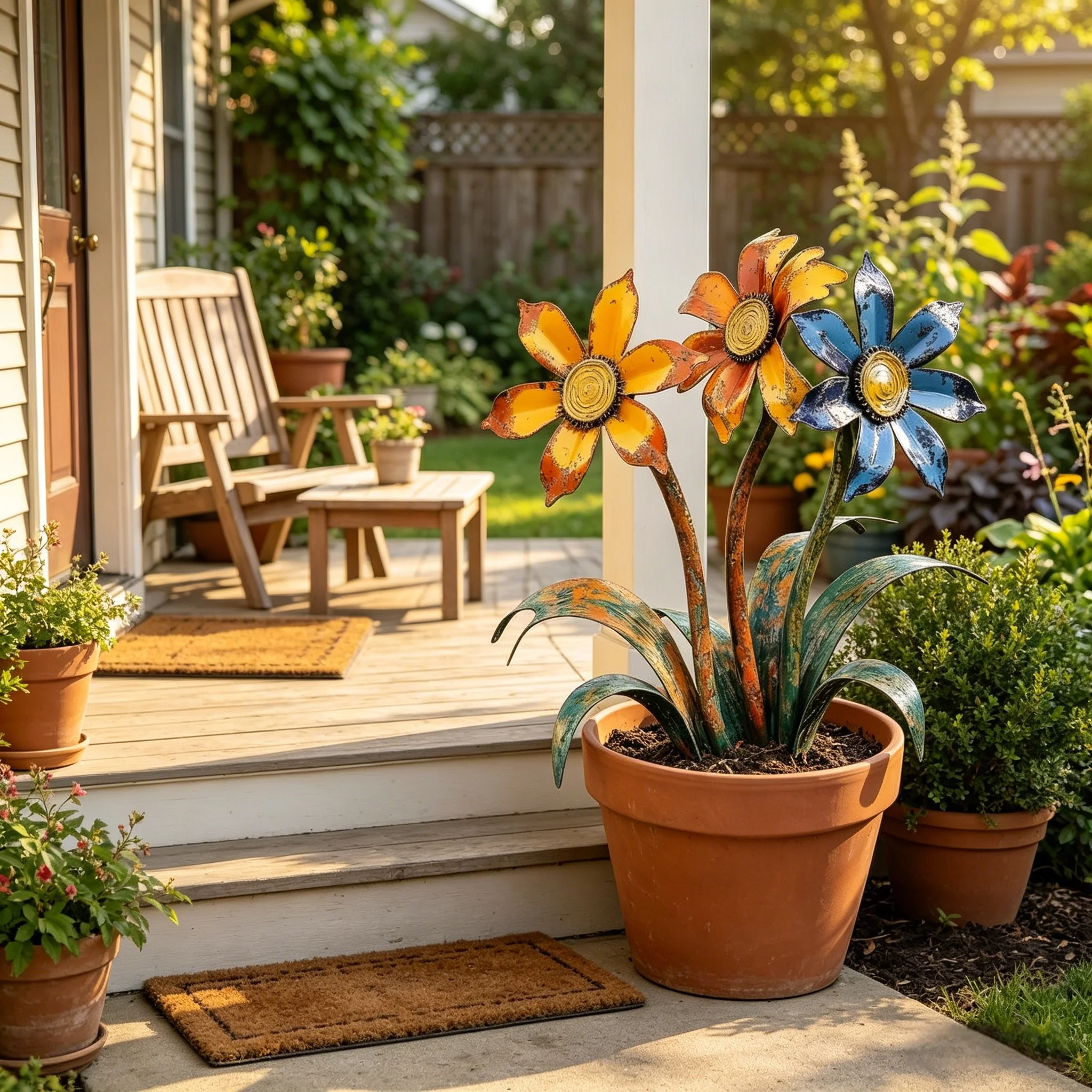 🌼🌼2026 Mother's Day Gifts 50% Off--💖🎁Handcrafted Rustic Metal Flower Garden Stakes - Image 11