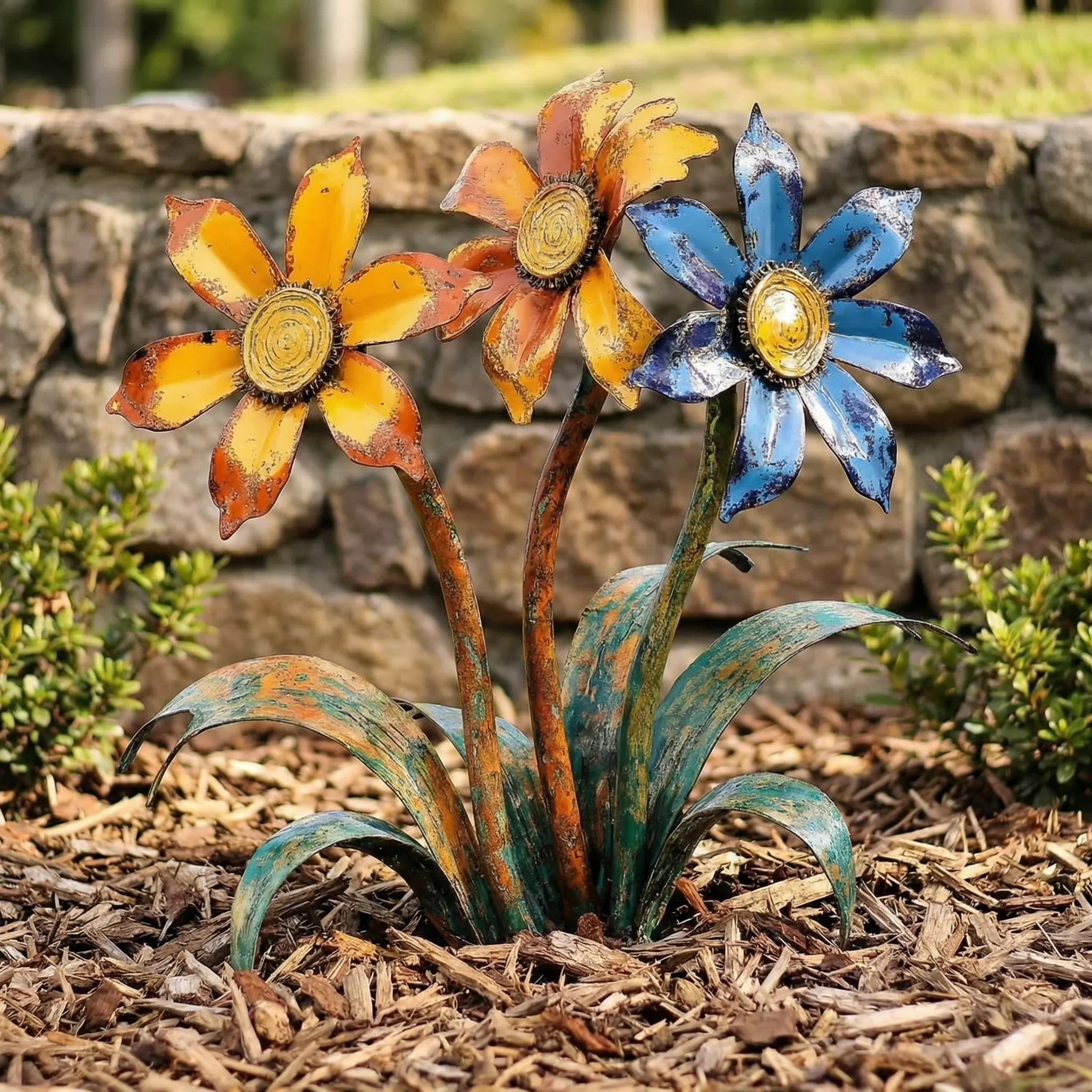 🌼🌼2026 Mother's Day Gifts 50% Off--💖🎁Handcrafted Rustic Metal Flower Garden Stakes - Image 2