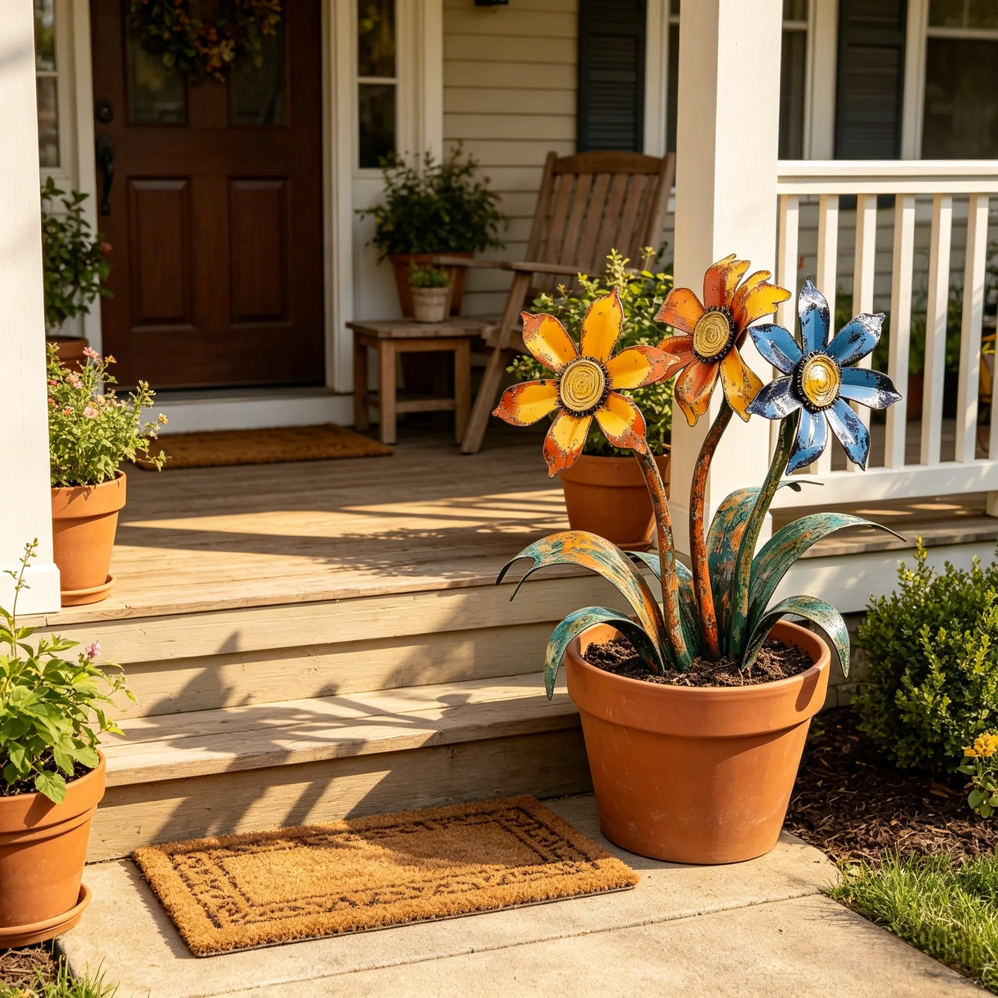 🌼🌼2026 Mother's Day Gifts 50% Off--💖🎁Handcrafted Rustic Metal Flower Garden Stakes - Image 3