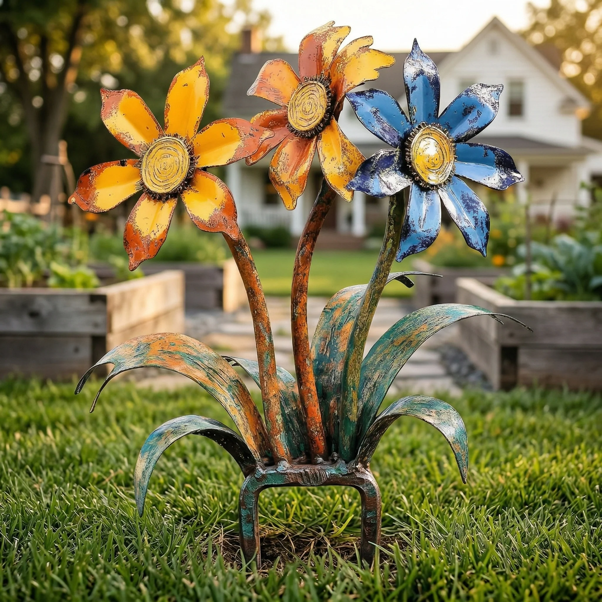 🌼🌼2026 Mother's Day Gifts 50% Off--💖🎁Handcrafted Rustic Metal Flower Garden Stakes - Image 8