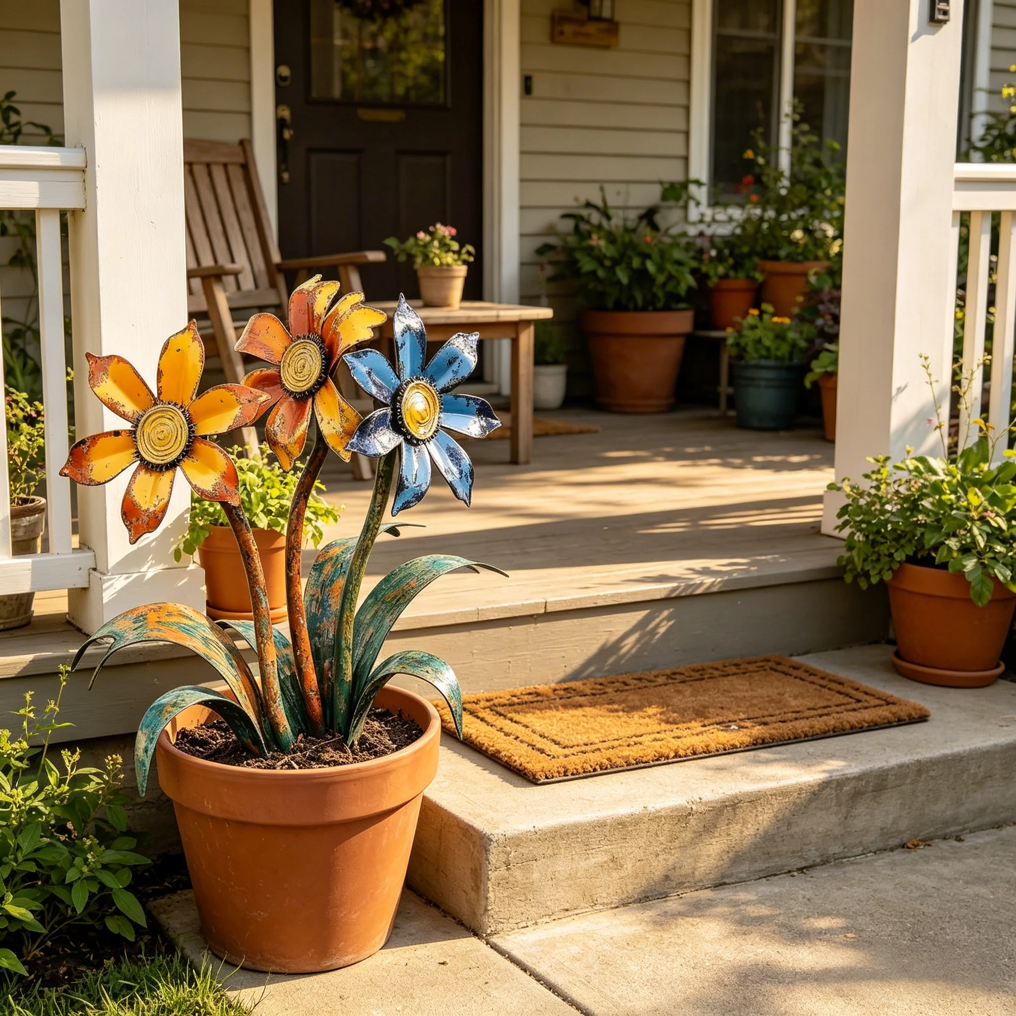 🌼🌼2026 Mother's Day Gifts 50% Off--💖🎁Handcrafted Rustic Metal Flower Garden Stakes - Image 9