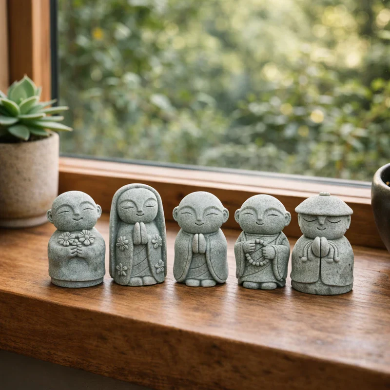 🧘Summer Sale 50% OFF🔥Handcrafted Mini Stone Zen Jizo Statue - Image 3