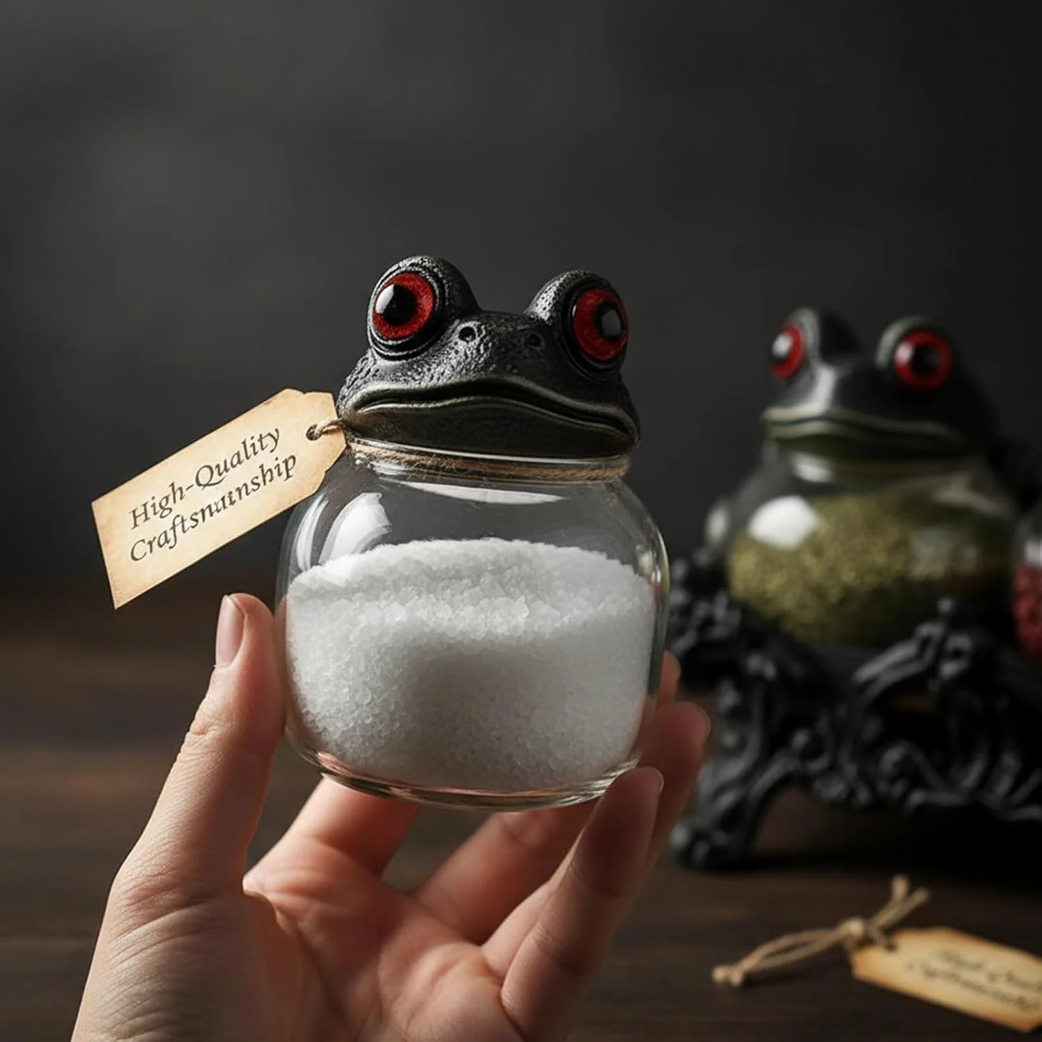 Handcrafted Witchy Frog Apothecary Spice Jars 🐸🧙 - Image 3