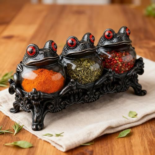 Handcrafted Witchy Frog Apothecary Spice Jars 🐸🧙 - Image 5