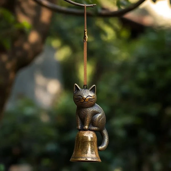🔥Stock Alert: Only 100 Pieces Left! - 🐱Handmade Retro Cat Wind Chime - Image 3