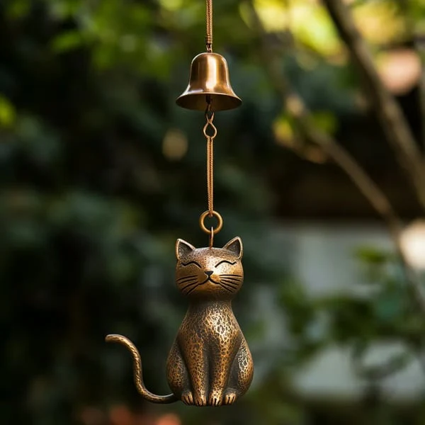 🔥Stock Alert: Only 100 Pieces Left! - 🐱Handmade Retro Cat Wind Chime - Image 4