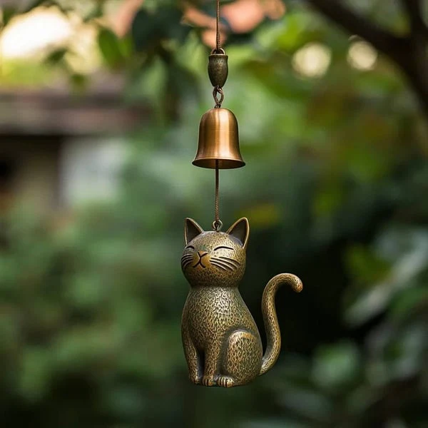 🔥Stock Alert: Only 100 Pieces Left! - 🐱Handmade Retro Cat Wind Chime - Image 5