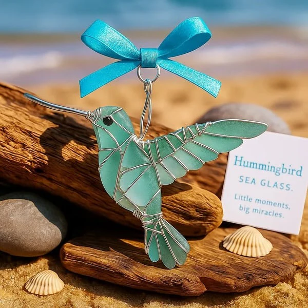 🌊Handmade Sea Glass Bird Acrylic Ornament - Image 5