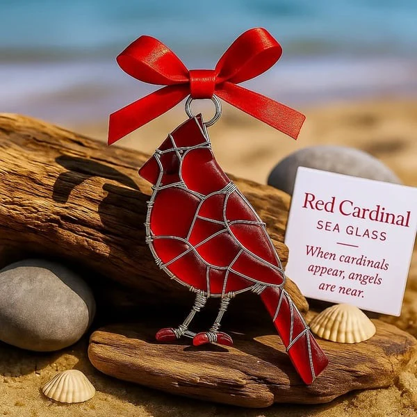 🌊Handmade Sea Glass Bird Acrylic Ornament - Image 7