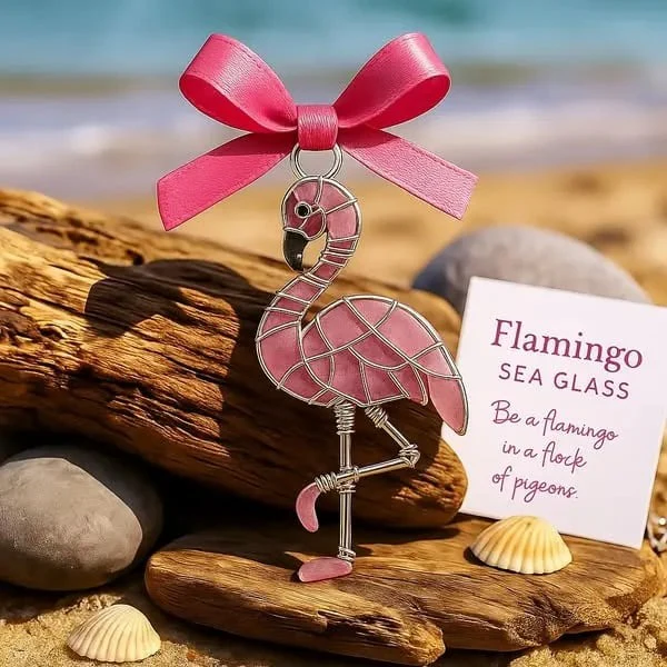 🌊Handmade Sea Glass Bird Acrylic Ornament - Image 8