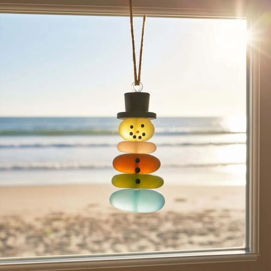 🌊Handmade Sea Glass Christmas Ornament - Image 2