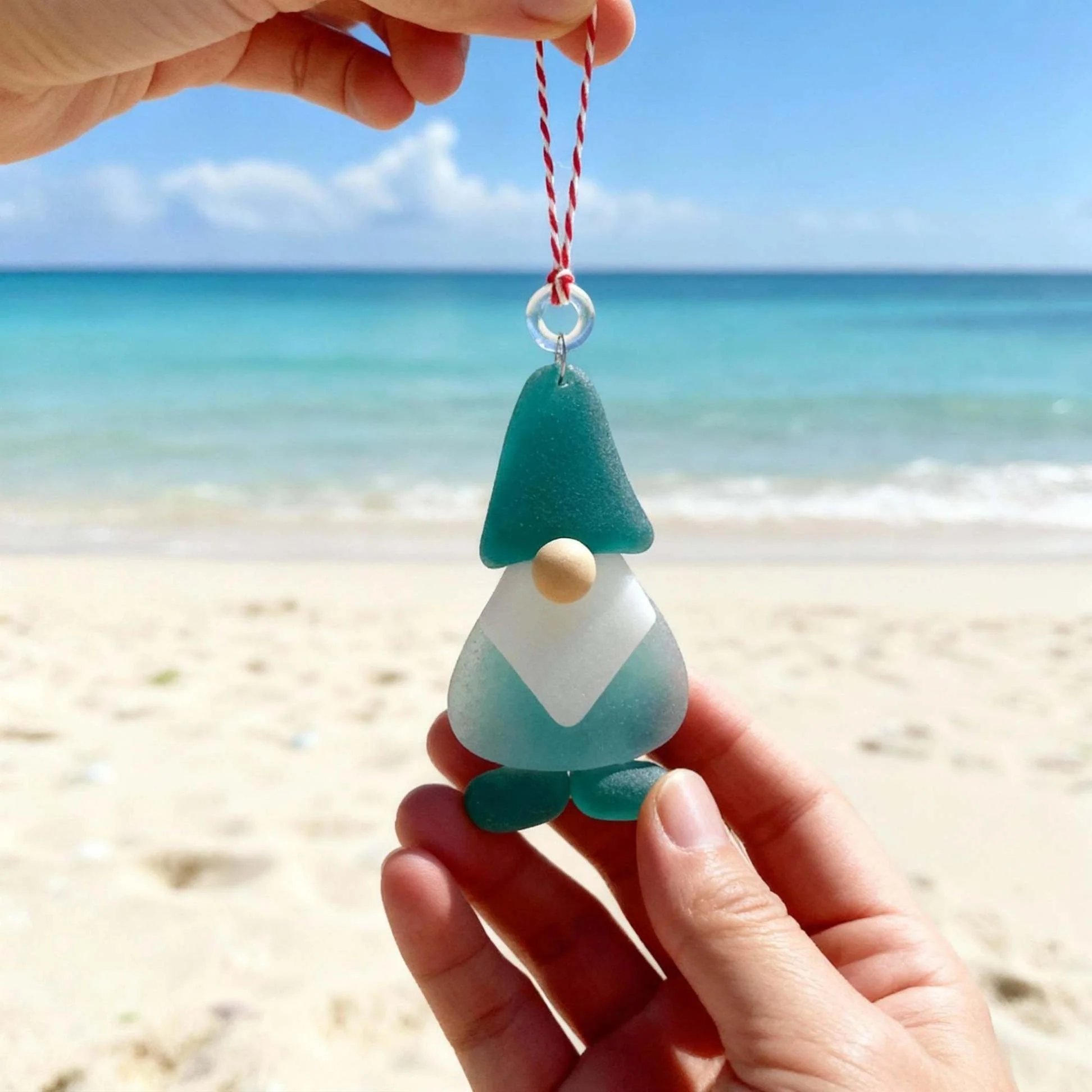 🌊Handmade Sea Glass Christmas Ornament - Image 4