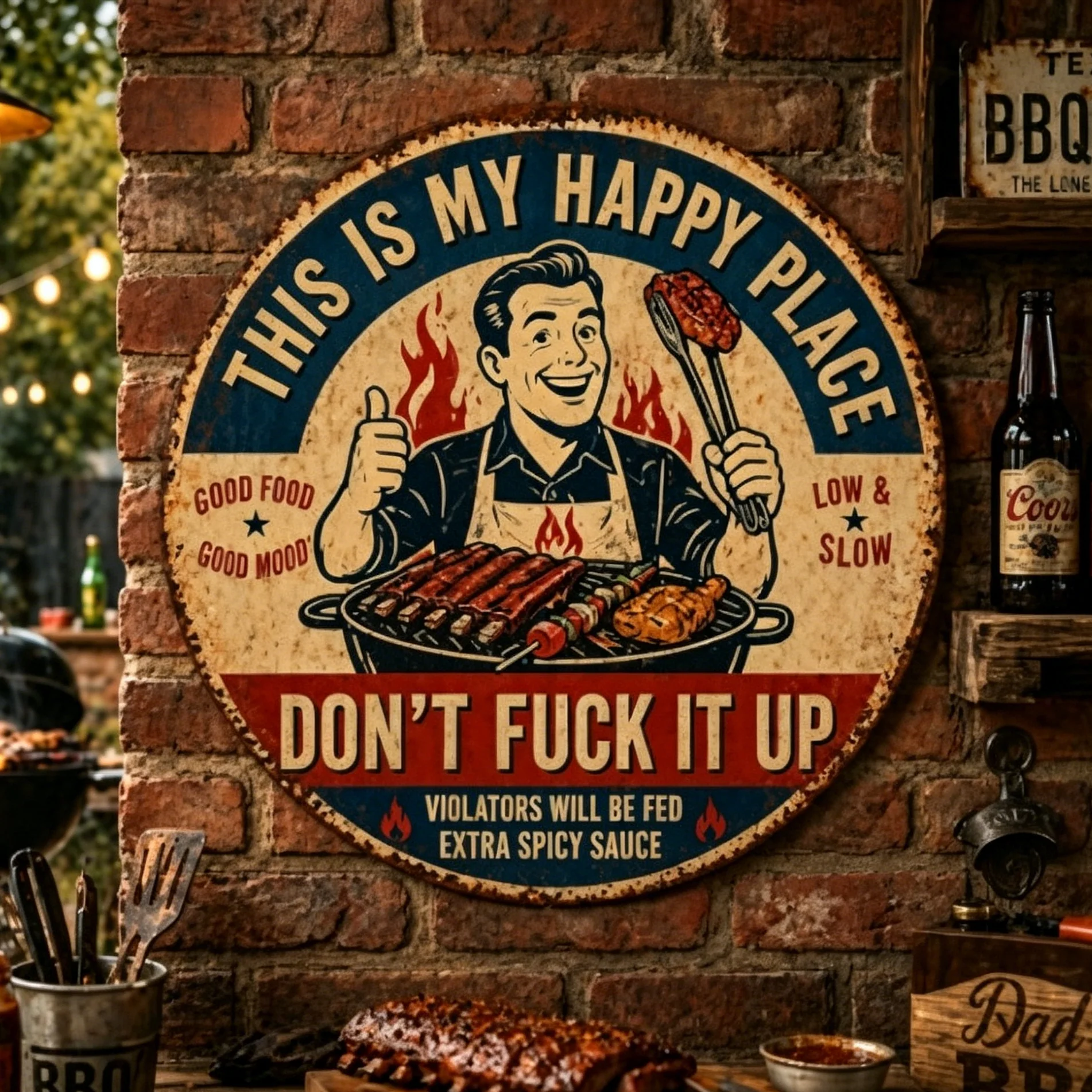 🌿🌿"This Is My Happy Place" Garden Metal Sign - Image 5