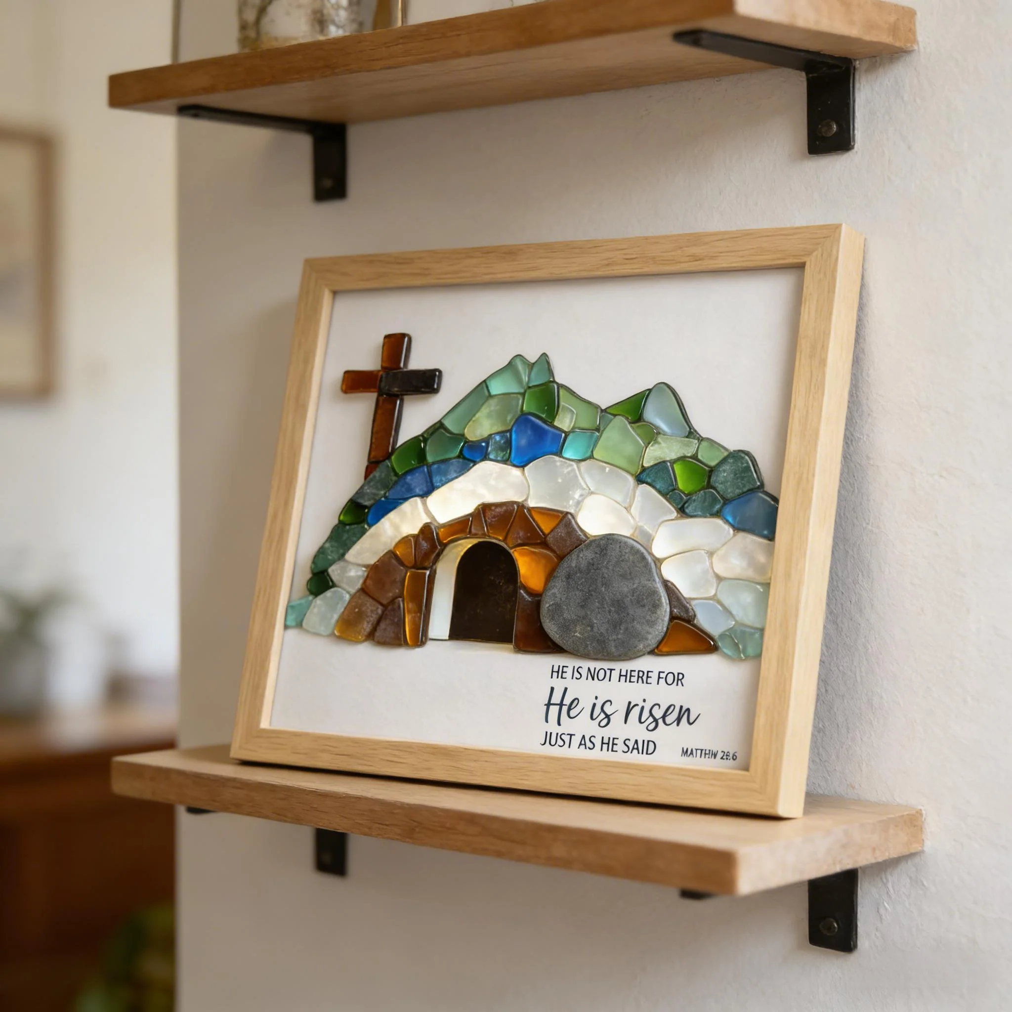 ✝️He Is Risen Empty Tomb Frame - Image 2