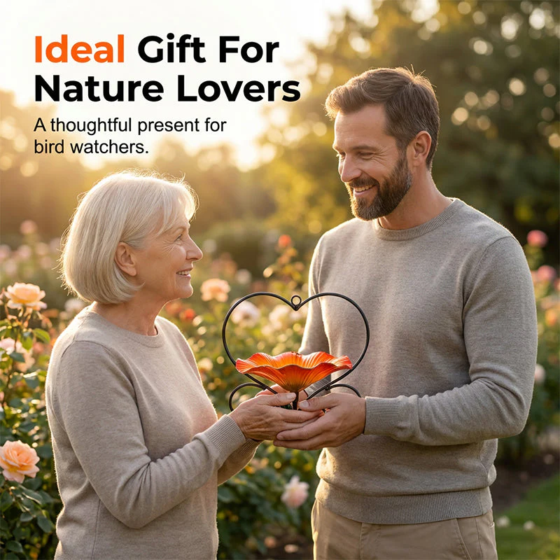 💖🐦 Heart-Shaped Bird Feeder – Floral, Hanging,Perfect for Backyard or Balcony 🏡 - Image 10