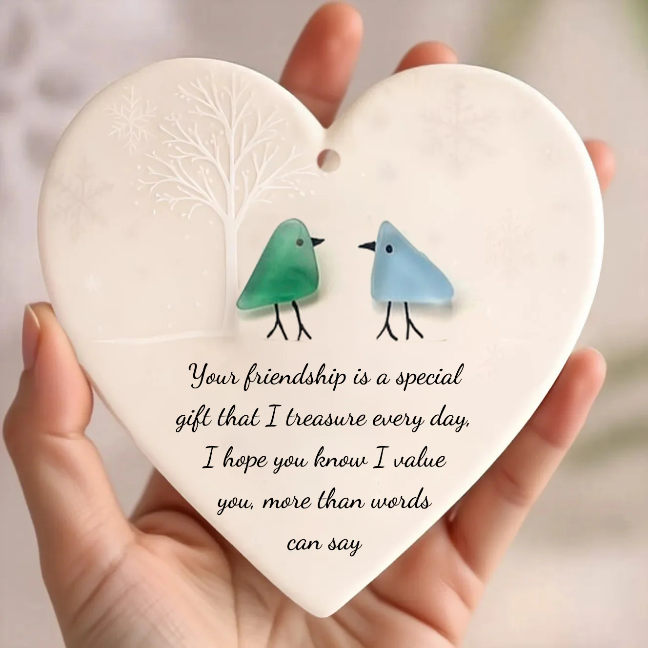 💙🌊Heart-Shaped Sea Glass Friendship Keepsake - Image 3
