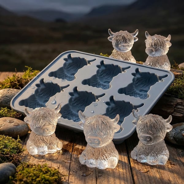 🐮 Mini Highland Cow Ice Cube & Dessert Mold 🧊🍪 Cute 3D Ice for Drinks, Parties & Gifts💕 - Image 11