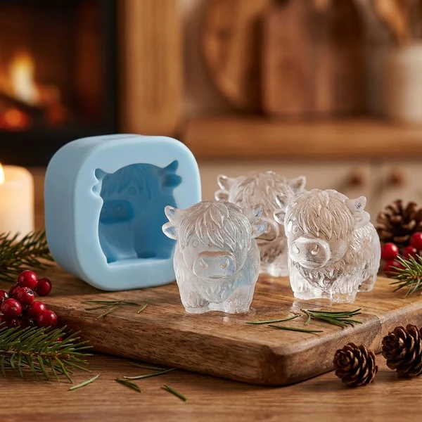 🐮 Mini Highland Cow Ice Cube & Dessert Mold 🧊🍪 Cute 3D Ice for Drinks, Parties & Gifts💕 - Image 12