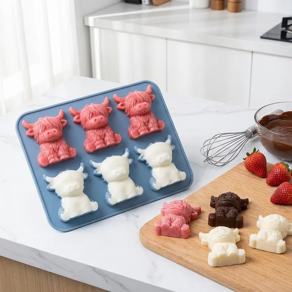 🐮 Mini Highland Cow Ice Cube & Dessert Mold 🧊🍪 Cute 3D Ice for Drinks, Parties & Gifts💕 - Image 20