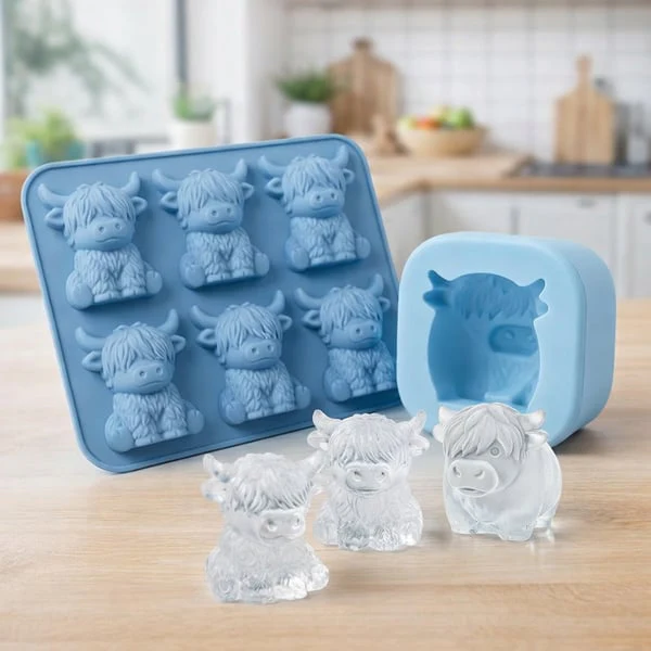 🐮 Mini Highland Cow Ice Cube & Dessert Mold 🧊🍪 Cute 3D Ice for Drinks, Parties & Gifts💕 - Image 6