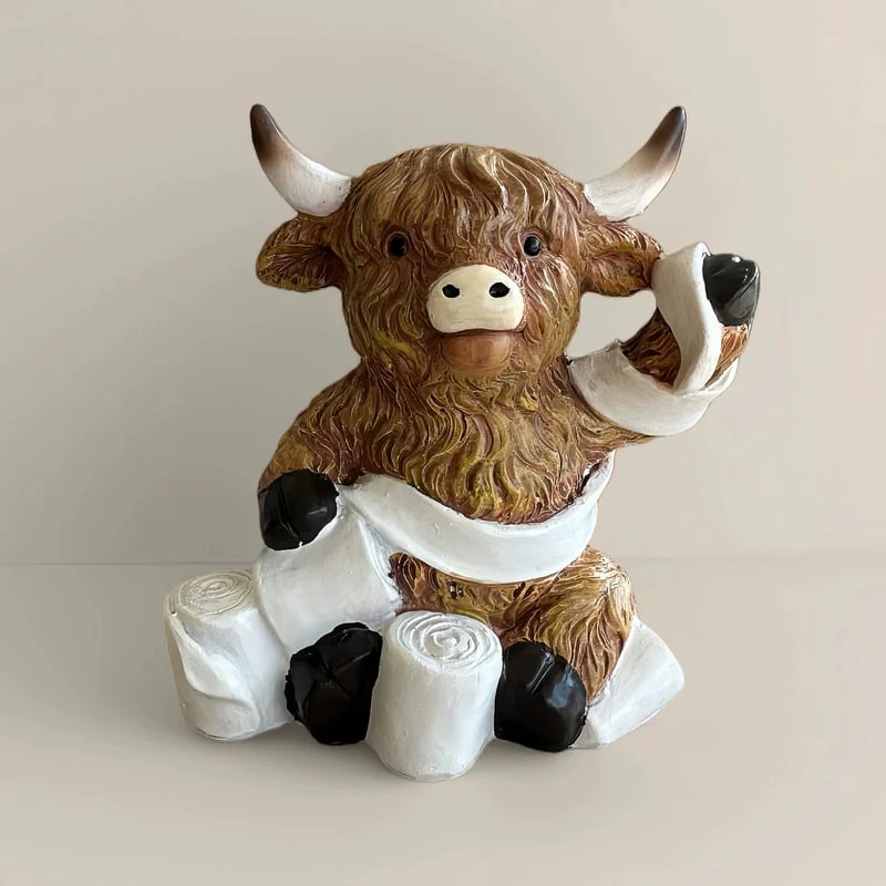 🔥Last Day 49% OFF- Highland Cow Bathroom Ornaments - Image 3