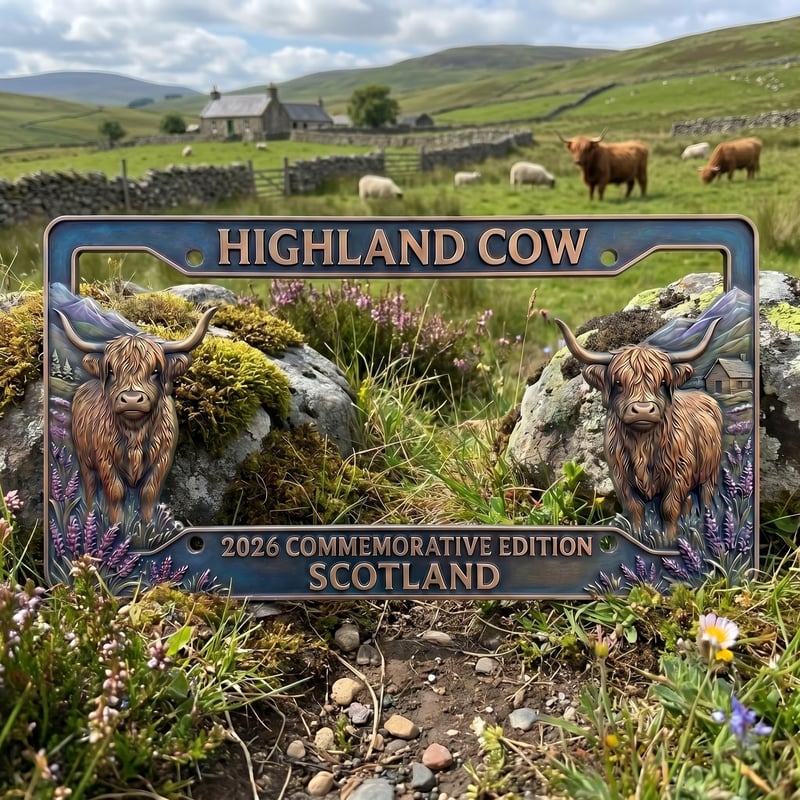 🔥🐂 Highland Cow Commemorative Edition License Plate 🌟 - Image 6