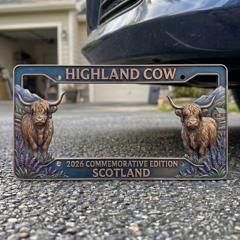 🔥🐂 Highland Cow Commemorative Edition License Plate 🌟 - Image 7