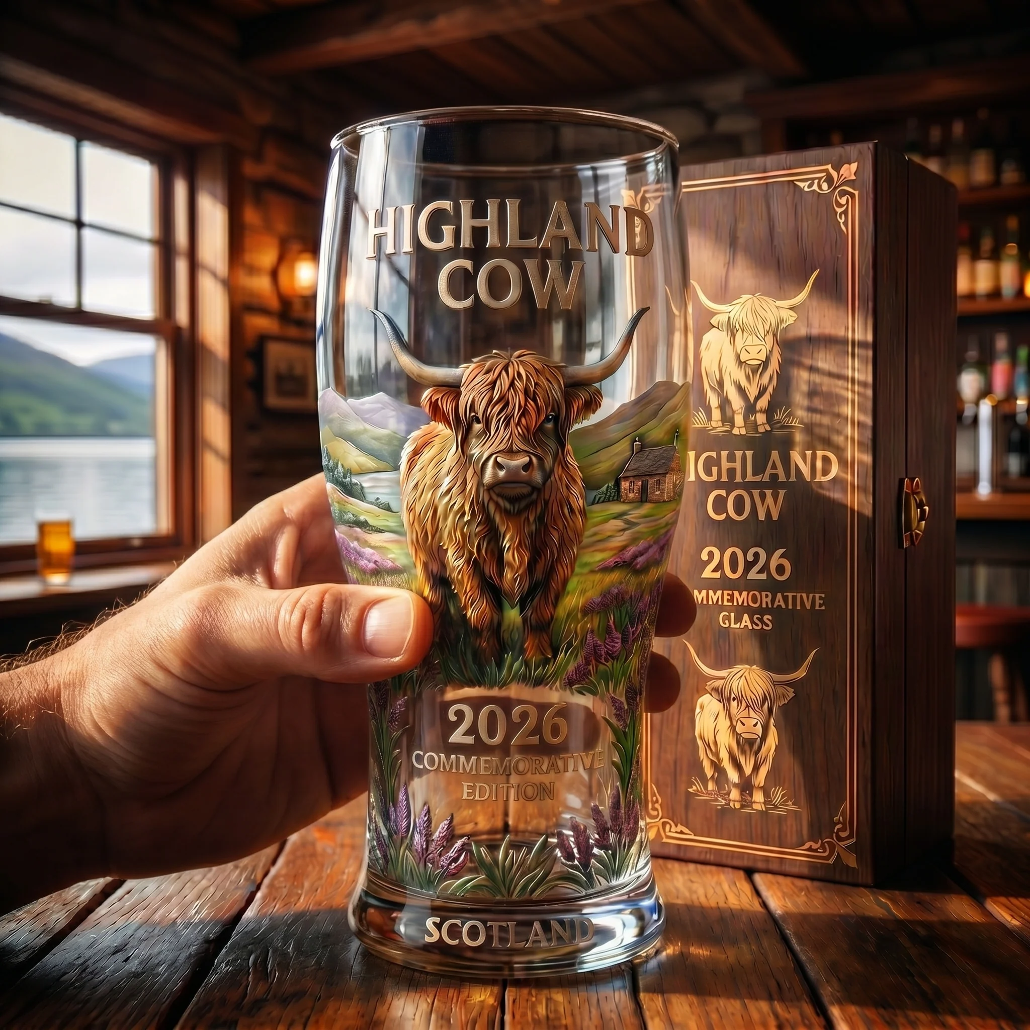 🏔️2026 Highland Cow Commemorative Glass - Image 3