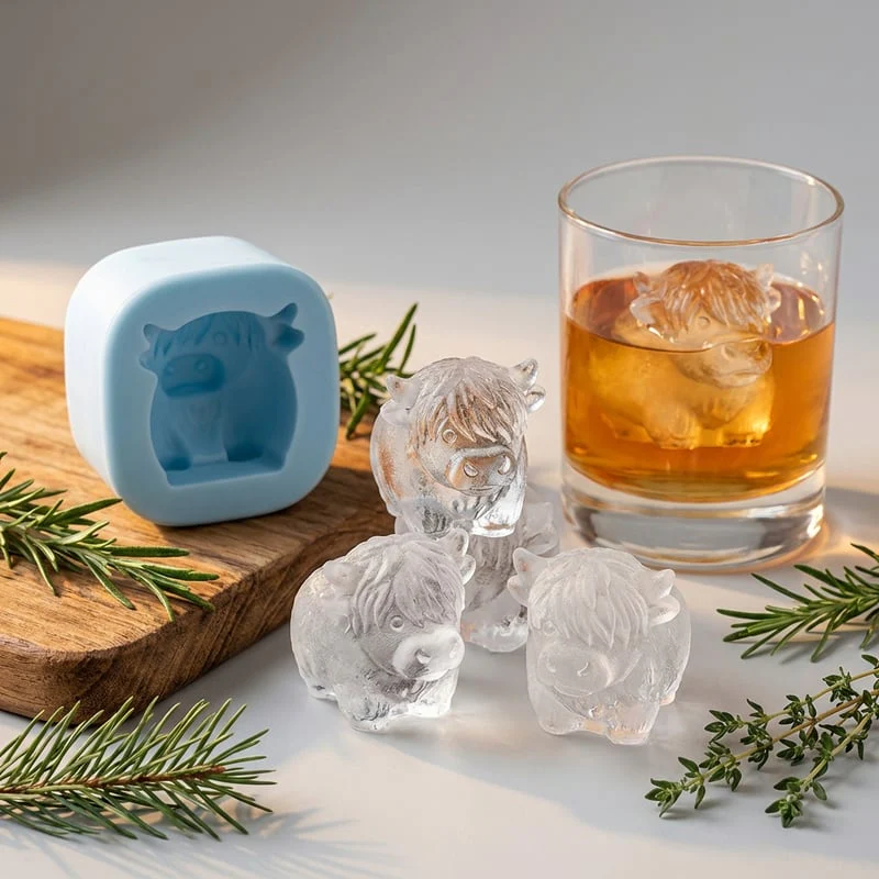 🐮 Mini Highland Cow Ice Cube Mold – Cute 3D Ice for Drinks, Parties & Gifts - Image 2