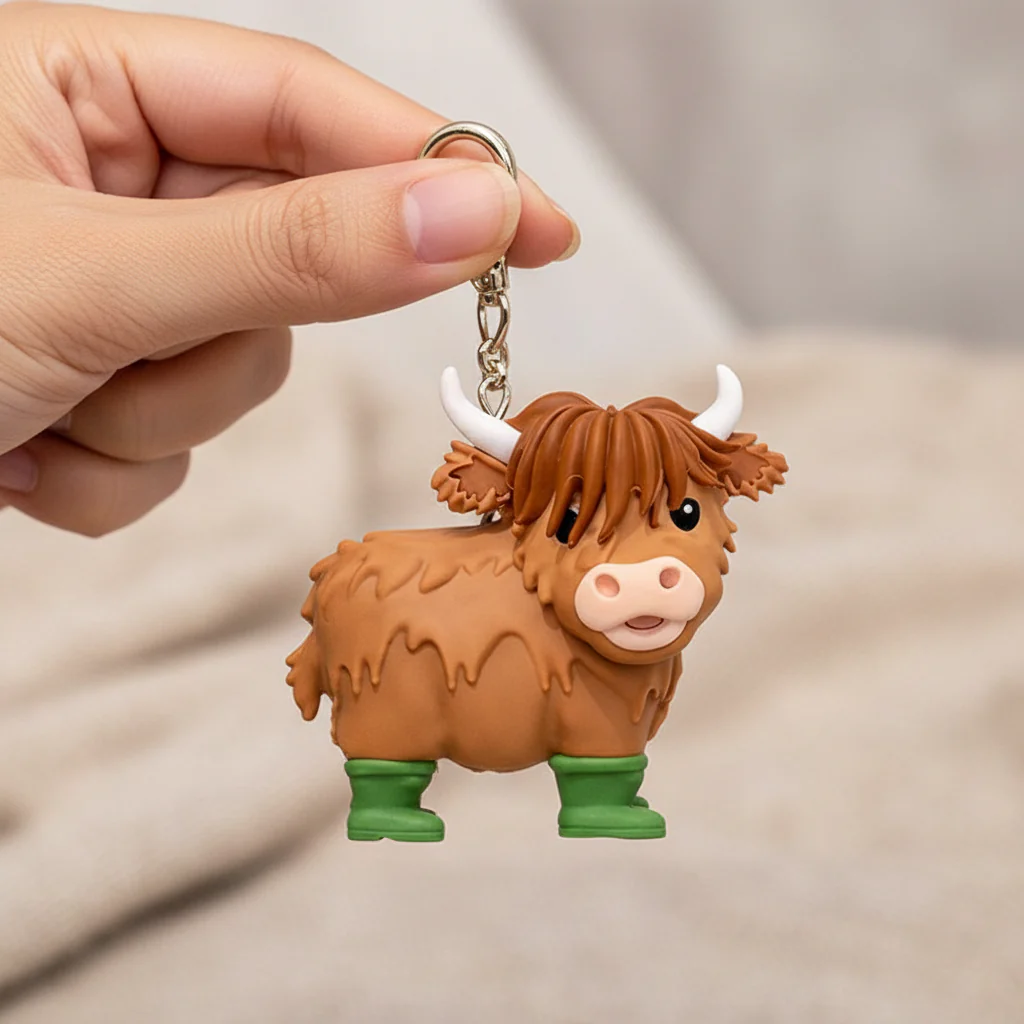 Highland Cow Keychain - Image 2